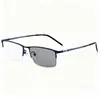 Gafas Fotocromáticas de Media Montura para Miopía para Hombre, Anti Luz Azul, Ultraligeras, Anti UV, Lentes Neutras, Gafas Fotocromáticas Personalizadas para Miopía