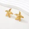 Moda Europeia e Americana Venda Quente Transfronteiriça Brincos Geométricos Vazados Brincos de Aço Titânio Banhados a Ouro High-End Brincos Joias Femininas em Formato de Coração