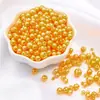 3-8mm ABS Furo Reto Pérolas de Imitação Redondas Contas Artesanais DIY Pulseira Colar Materiais para Miçangas Acessórios de Vestuário