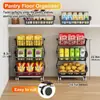 Carrito para Snacks Transfronterizo, Carrito Pequeño, Estante Multifuncional para Almacenamiento de Snacks, Cesta para Frutas y Verduras, Estante de Almacenamiento de Cocina de Tres Niveles