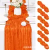 Amazon Transfronterizo Caminero de Mesa de Tela Arrugada Estilo Bohemio Gasa Retorcida Arrugada Decoración para Boda Fiesta Caminero de Mesa
