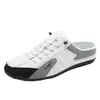Zapatos de Hombre Transfronterizos Zapatos Doug Zapatos Casuales Planos Nuevos de Primavera y Otoño Zapatos de Conducción de Fondo Suave de Moda Zapatos de Hombre de Medio Dedo Zapatos de Moda