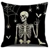 Capa de Almofada Halloween Mais Vendida Transfronteiriça Estampa de Abóbora Fantasma Almofada de Sofá Cabeceira de Cama Decoração de Festival Almofada