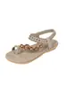 Sandalias planas de playa NUBIYATU para mujer, casuales, nuevas, talla grande, de una tira, punta redonda, con cristales, ligeras y antideslizantes