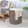Cesta de Almacenamiento de Ratán Escandinavo Personalizada Decoración de Escritorio Cesta de Almacenamiento Tejida con Cuerda de Papel Organizador de Almacenamiento Caja de Almacenamiento para Ropa Sucia