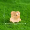 Paisaje en miniatura, figura linda de pug brillante, adorable decoración de jardín, accesorios de paisajismo DIY, adornos pequeños para ventas transfronterizas