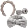 Diadema Maquillaje Cuidado de la Piel Diadema Lavado Facial Diadema Niña Diadema Cabello Desenfocado Diadema Spa Set de Pulseras Diadema para Lavado Facial