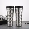 Caneca Térmica de Café Criativa do Fabricante, Aço Inoxidável 500ml a Vácuo com Formato Especial para Carro, Copo de Água Processado para Presente