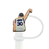 Acessórios de palito de desenho animado criativo da NBA para bebidas de milk tea