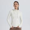 Ropa de Yoga de Clase Alta Top de Manga Larga de Secado Rápido Chaqueta Deportiva para Correr para Mujer Ropa para Correr Matutino Fitness Cárdigan con Capucha Otoño e Invierno
