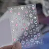 Tomoni calcomanías metálicas para uñas nuevas lindas calcomanías para uñas con textura metálica pata de gato accesorio para uñas de lazo