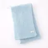 Cachecol Clássico Estilo Coreano~ Versátil Logo Bordado Tricô Quente Longo 25 Novo Modelo Cachecol Vermelho para Reunião Anual Estilo Longo