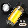 Taza de Huevo de Ganso de Doble Pared de Vidrio Mingxia Hecha a Medida de Alto Borosilicato con Filtro Taza de Té Taza de Regalo de Negocios para Hombres