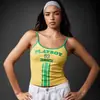 Camiseta sin mangas de verano 2026 para mujer con estampado de letras brasileñas Y2K Ajustada Transfronteriza Ropa Sexy