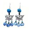 Pendientes de Borla para Turismo Yunnan Dali Lijiang Pendientes Largos Bohemia Distintivos Joyería con Colgante de Hoja para el Cabello