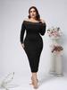 Roupa Feminina Europeia e Americana Transfronteiriça Plus Size Nova Sexy Temperamento Ombro Único Manga Longa Ajustada Vestido Justo com Diamantes Quentes