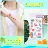 Pegatinas de tatuaje Ricaron FDA para niños, pegatinas hawaianas, pegatinas de dibujos animados, tatuajes de fiesta de larga duración, envío transfronterizo