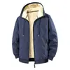 Chaqueta de algodón talla europea abrigo de algodón hombre chaqueta de lana de cordero invierno juvenil de invierno más terciopelo talla grande holgada cálida con capucha