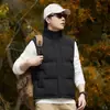 Chaleco de Algodón Relleno para Hombre Otoño Invierno Nuevo Estilo Talla Grande Holgado de Marca de Moda Versátil Ropa de Algodón Negra Chaleco Chaqueta