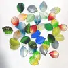 Folhas de chá estilo antigo grampo de cabelo acessórios de joias faça você mesmo folhas de esmalte colorido tcheco pétalas de esmalte colorido contas soltas material atacado