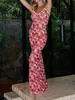 Vestido floral vintage suave y favorecedor, estilo puro y seductor, adecuado para citas y vacaciones, vestido largo floral adelgazante