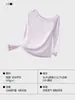 Camiseta de Manga Larga de Lino Lyocell con Estampado de Gotas de Lluvia para Mujer, Verano Delgada Holgada Transpirable Adelgazante Color Sólido Simple Casual