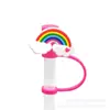 Tampa de Canudo de Silicone Rosa Mais Vendida Transfronteiriça Tampa Protetora contra Poeira para Copo de Água Stanley Acessórios Personalizados para Tampa de Canudo para Copo de Chá com Leite