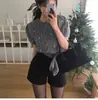 Pantalones de Lana Grises de Pierna Ancha para Mujer, Pantalones de Tiro Alto Adelgazantes para Botas Exteriores, Nuevos Pantalones Cortos Simples de Línea A que Cubren la Cadera para Otoño e Invierno 2025