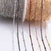 Cadena de eslabones planos de cobre de 1.5 mm pulsera collar accesorios para ropa cadena accesorios para joyería diy
