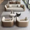 Juego de Sofá y Mesa de Café para Recepción de Oficina, Lujo Ligero para Salón de Belleza, Departamento de Ventas, Área de Descanso, Juego de Mesa y Sillas de Recepción para Ocio