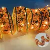 Cadena de Luces de Cinta LED Navideña Decoración de Árbol de Navidad Linterna Sedas y Satines Caja de Regalo Luz Decorativa
