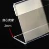 A5 Acrílico Señal Transparente Forma de L Mesa Señal Escritorio Precio Producto Exhibición Mesa Tarjeta 2mm