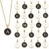 Collar con colgante de acero de titanio DIY de 26 letras inglesas de venta caliente, cadena redonda para clavícula para mujer, accesorios de joyería de acero inoxidable al por mayor