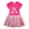 Vestido para niñas, novedad de verano 2022, vestido de princesa fina de unicornio para niñas, falda de malla dulce para niñas