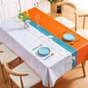 Toalha de Mesa Folha de Ginkgo Luxo Leve Estilo Ins Impermeável à Prova de Óleo Anti-escaldante Toalha de Mesa para Mesa de Chá Tecido de Fio Transfronteiriço