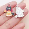 20 Nuevos Goteo de Aceite Blanco K Trineo de Navidad Gato Manzana Aleación Accesorios DIY Colgante de Pulsera Colgante Amazon