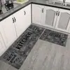 Tapete de Cozinha Temu Transfronteiriço com Padrão de Linhas de Carta, Antiderrapante para Louças, Bancada de Banheiro, Tapete Absorvente para Entrada