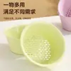 Tina Profunda y Engrosada de Cocina para Uso Doméstico, Tina para Lavar Ropa en Dormitorios Estudiantiles, Tina para Lavar Verduras y Frutas, Cesta Coladora, Lavabo