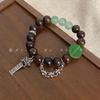 Pulsera Xingshi de Zen antiguo y sensación fría, diseño de nicho, sentido de la moda nacional, pulsera de imitación de jade