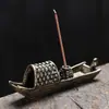 Suporte de incenso criativo para barco queimador de incenso Zen cerimônia do chá cerimônia de incenso decoração retrô suporte de incenso de vareta