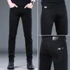 Calça Jeans Casual Solta Tamanho Grande, Skinny Reta Tendência Estilo Coreano, Elástica, Não Desbota, 2025