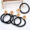 Goma para el pelo de alta elasticidad, Banda de goma negra sin costuras, Cuerda para el pelo de nailon engrosada de 5 mm, Goma para el pelo simple, Accesorios para el pelo al por mayor