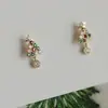 Pendientes de Árbol de Navidad Simples y Compactos Otoño e Invierno Nueva Moda Versátil Diseño de Nicho Pendientes de Estrella Pendientes Venta al por Mayor