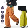 Novas calças casuais masculinas, calças de caminhada ao ar livre para homens e mulheres, calças de trabalho da moda com blocos de cores para primavera e outono, secagem rápida e resistentes à água