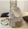 Versión Coreana de la Nueva Mochila Estilo Ins de Alta Apariencia Estilo Universitario Fresca y Linda con Oso para Estudiantes de Secundaria y Preparatoria, Mochila Ligera