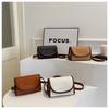 Bolsa casual simples de cor sólida da moda estilo coreano bolsa feminina 2024 Inverno nova bolsa pequena texturizada bolsa de ombro transversal