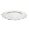 Conjunto 6 Pratos de Sobremesa Porcelana Maldivas com Acabamento Prata 21cm - Wolff