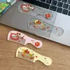 Peine de Flequillo de Perro Salchicha de Dibujos Animados para Estudiantes, Peine de Dientes Finos, Peine Portátil para Niños, Lindo Peine de Plástico para Peinar el Cabello Liso
