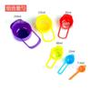 Suministro Transfronterizo de Juego de Cucharas Medidoras para Hornear de 6 Piezas, Cucharas Medidoras de Plástico Creativas DIY Arcoíris con Escala, Tazas Medidoras y Cucharas Medidoras para Leche en Polvo