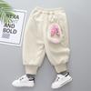 Calças femininas roupas outono e inverno 2023 novo estilo ocidental algodão e calças infantis espessamento bebê meninas inverno roupas infantis moda